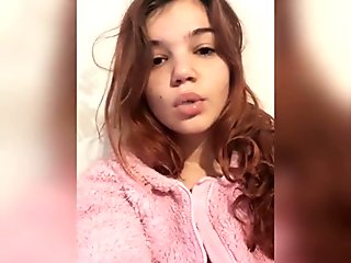 Teen ginger redhead girl smoking on snapchat compilation